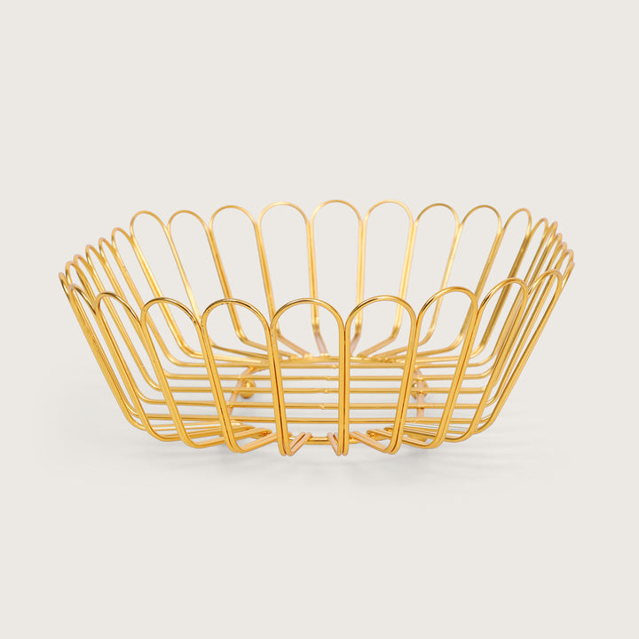 Wire Metal Basket - Gold