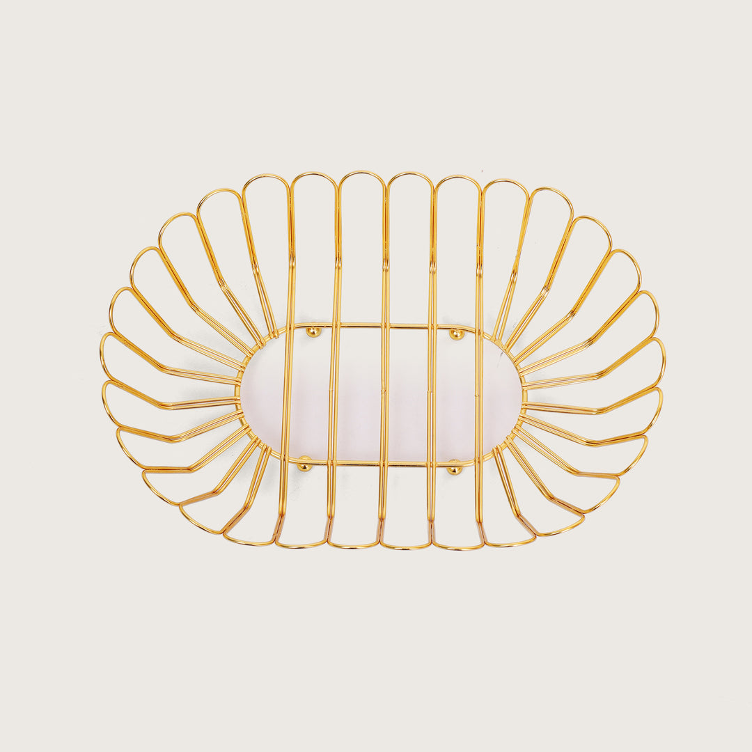 Wire Metal Basket - Gold