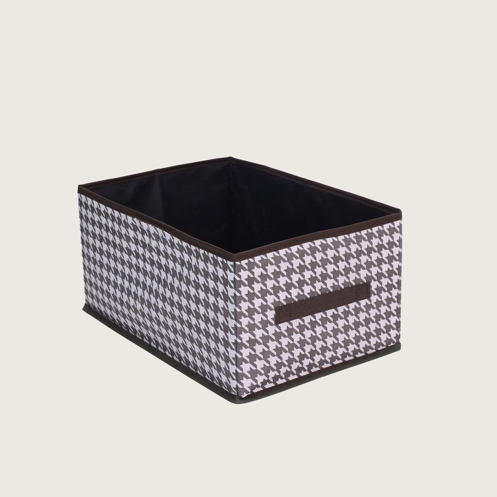 Abstract Organizer Clothes Storage Box - White