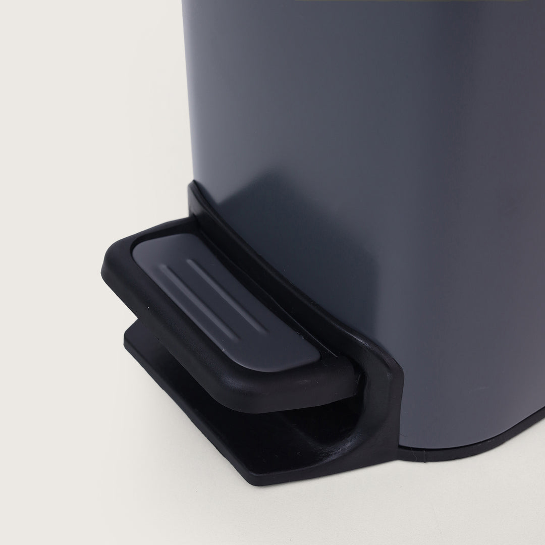 European Pedal SS Trash Can | Soft Close Dustbin | Grey