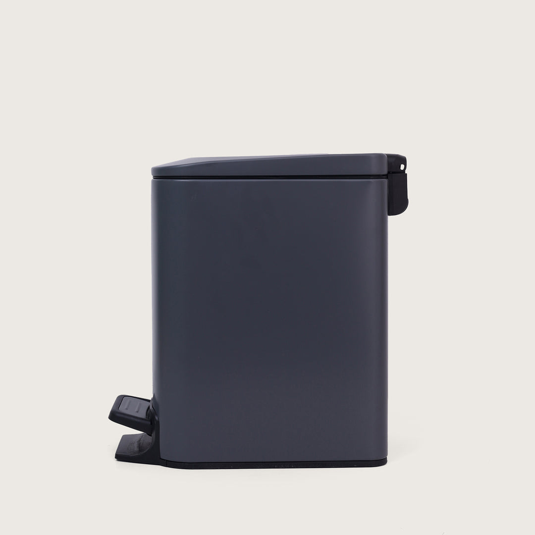 European Pedal SS Trash Can | Soft Close Dustbin | Grey