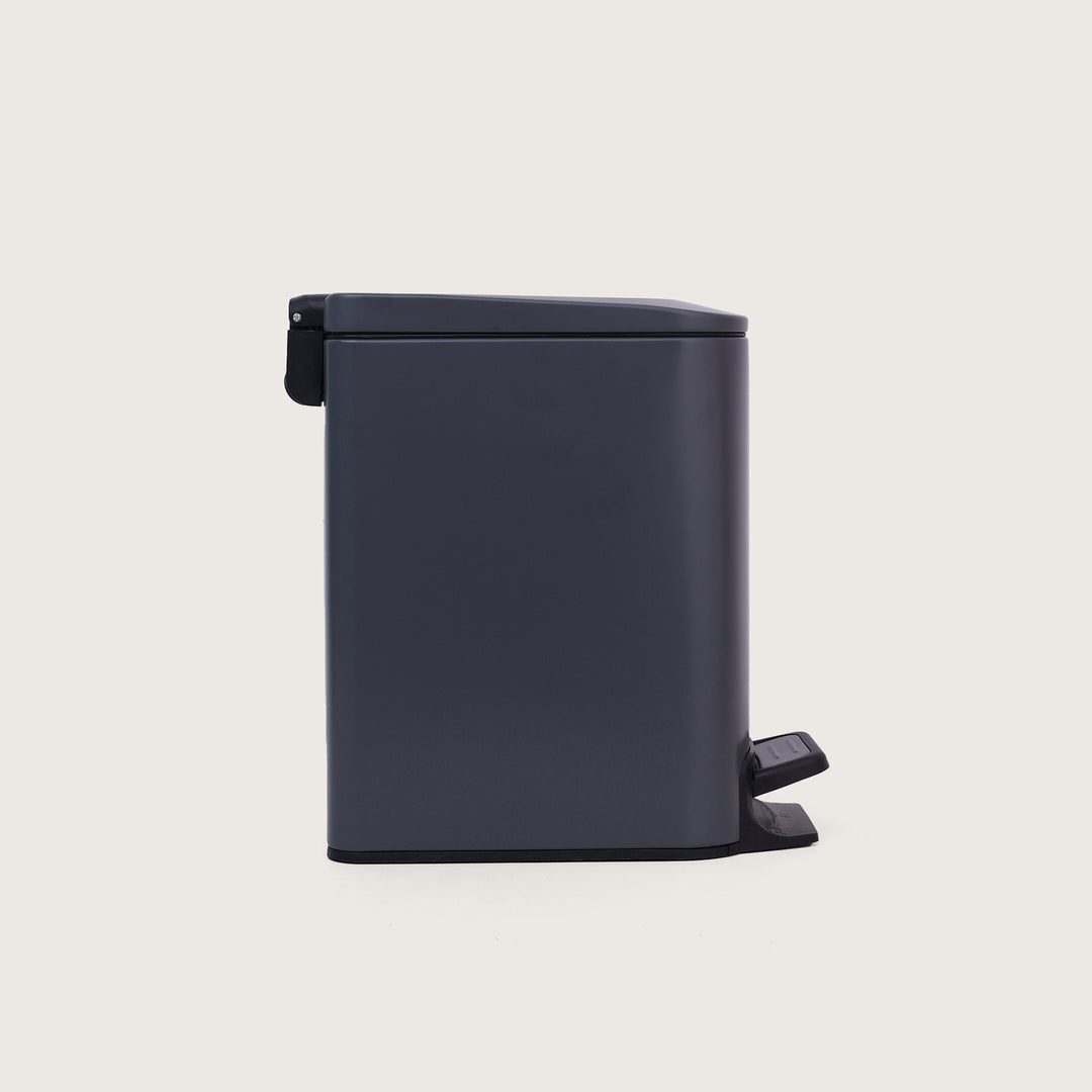 European Pedal SS Trash Can | Soft Close Dustbin | Grey