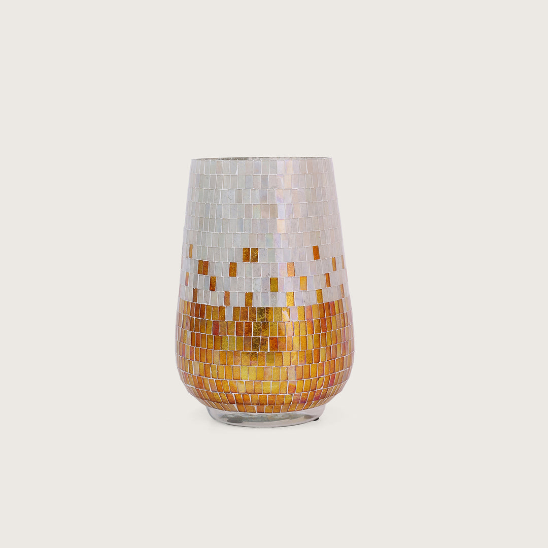 Mosaic Hurricane Gold Vase - Large