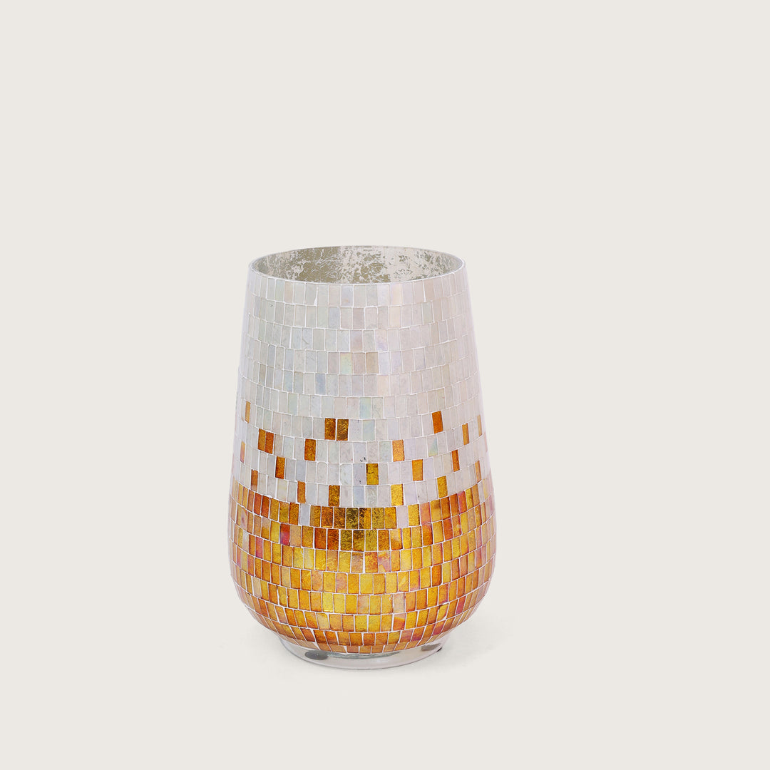 Mosaic Hurricane Gold Vase - Large