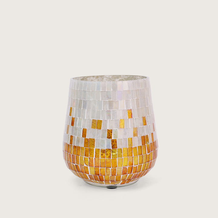 Mosaic Hurricane Gold Vase - Medium