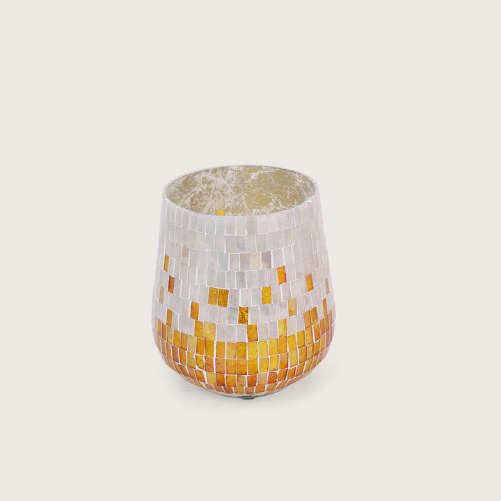 Mosaic Hurricane Gold Vase - Medium