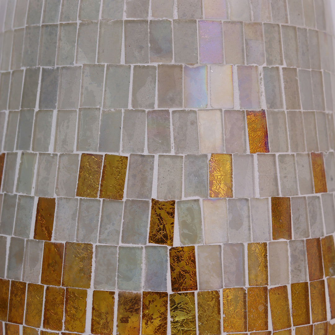 Mosaic Hurricane Gold Vase - Medium