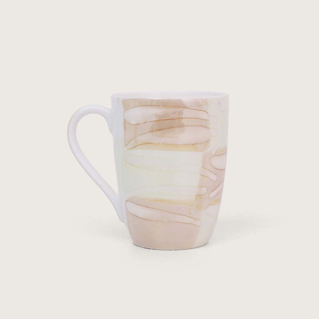 Abstract Texture Printed Ceramic Coffee Mug Set of 4