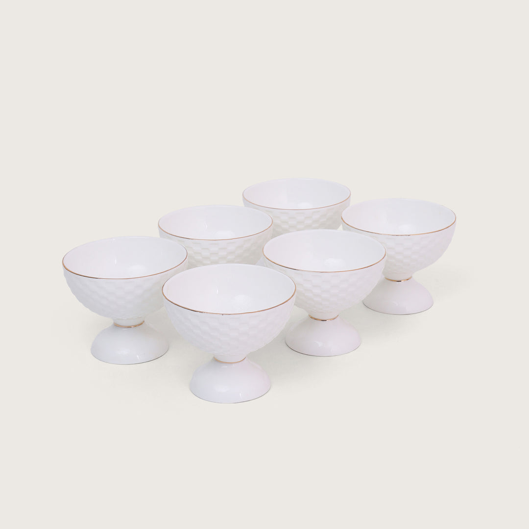 Dessert Bowl with Spoons Set of 6