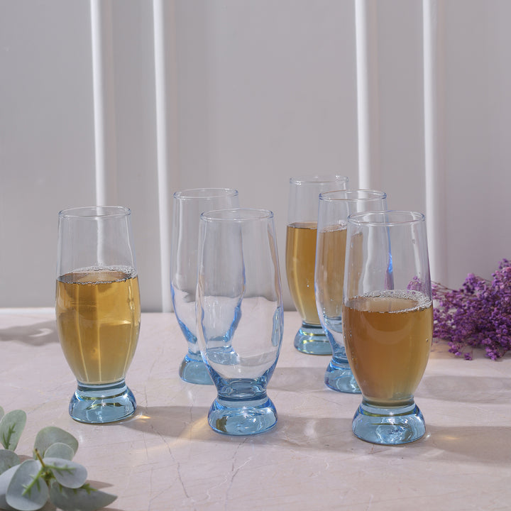 Aquatic Beverage Glass Set of 6 - Blue