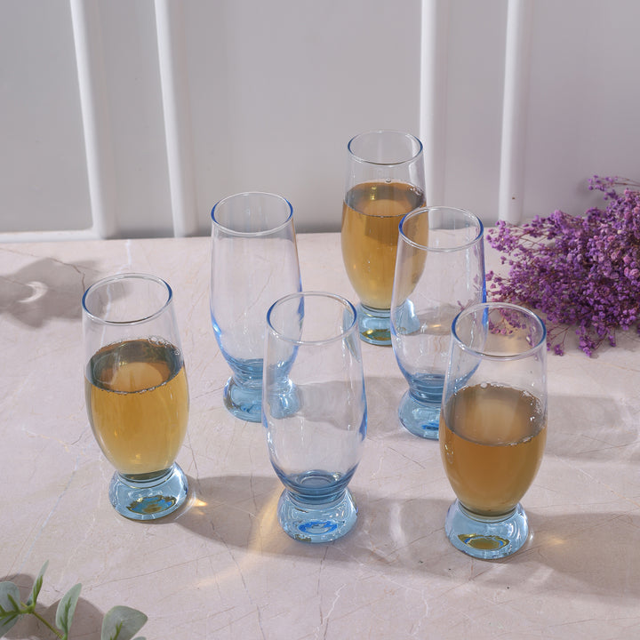 Aquatic Beverage Glass Set of 6 - Blue