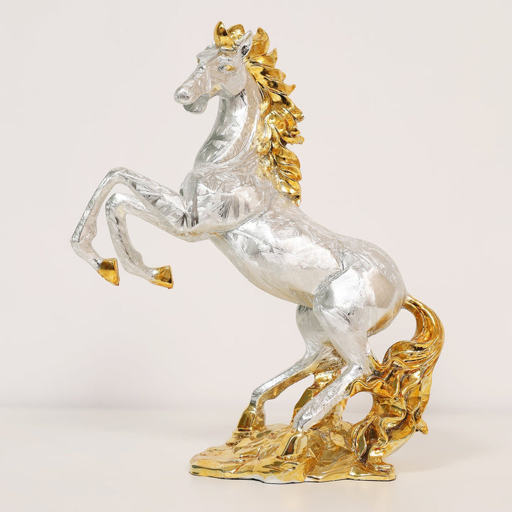 Majestic Jumping Horse Silver Gold