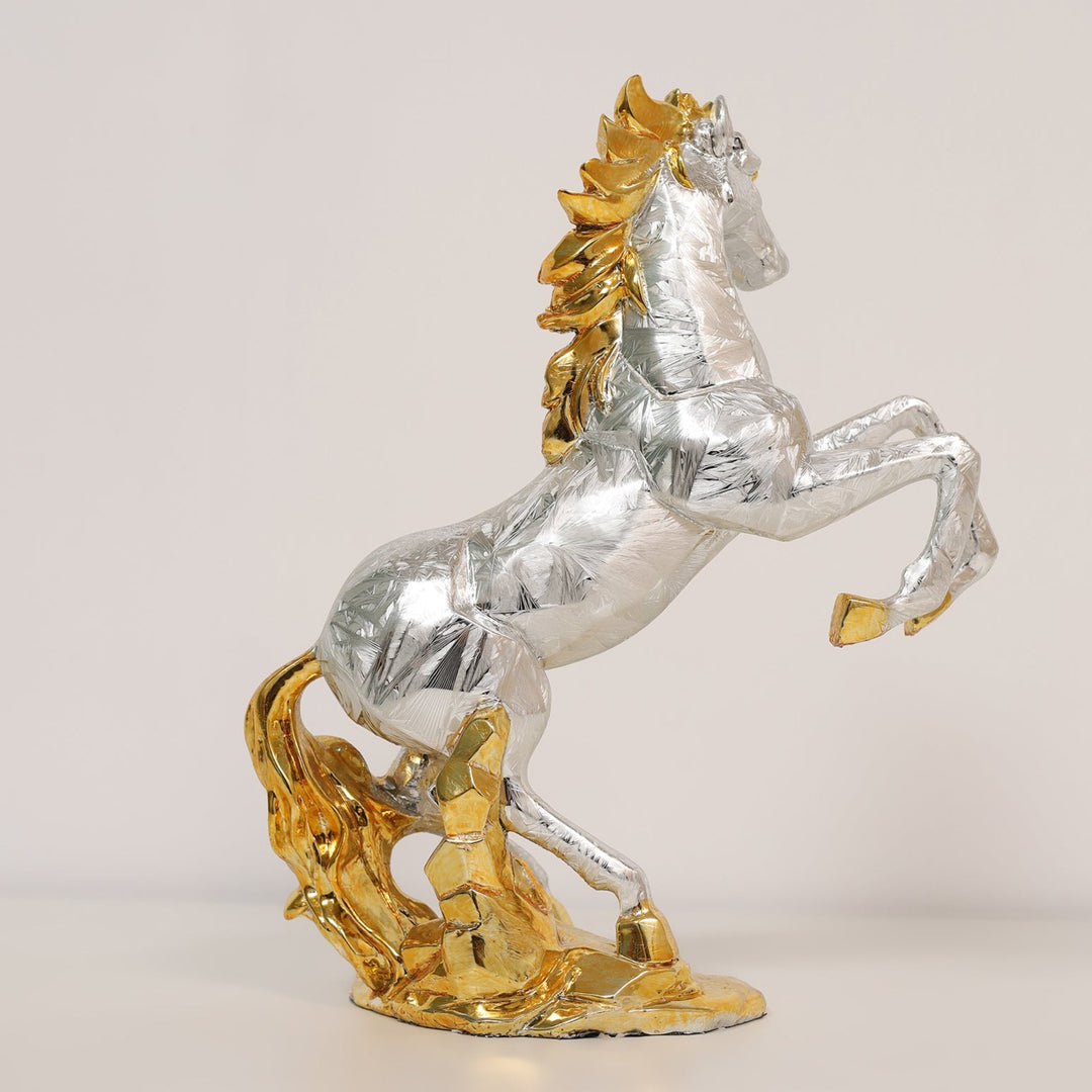 Majestic Jumping Horse Silver Gold