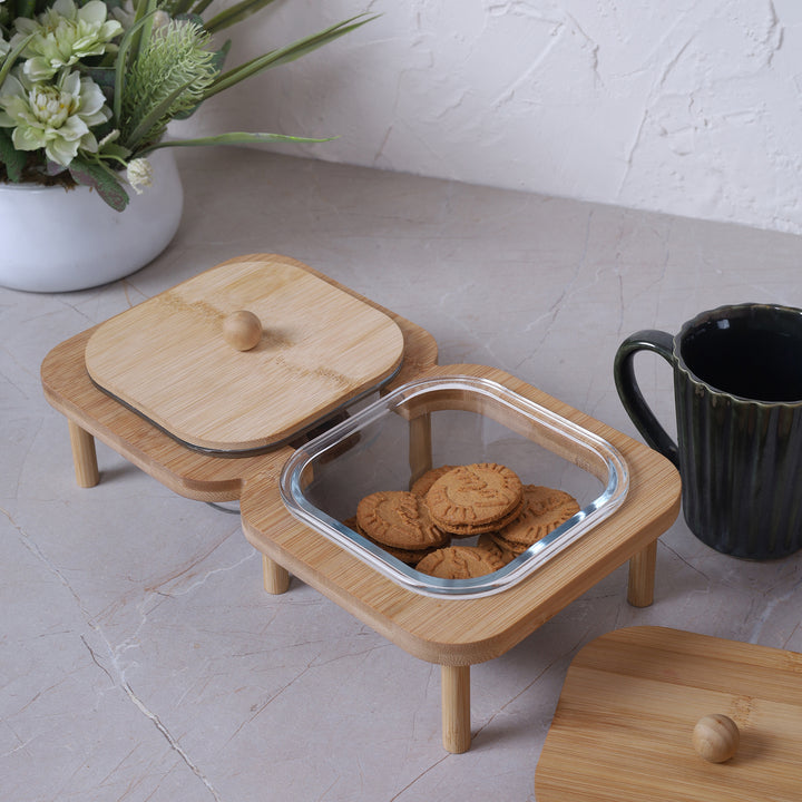 Dried Fruits Jar 400ML with Table Tray Set of 2