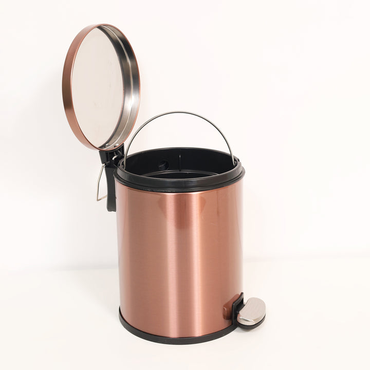 European Pedal Ss Trash Can | Soft Close Dustbin | Copper