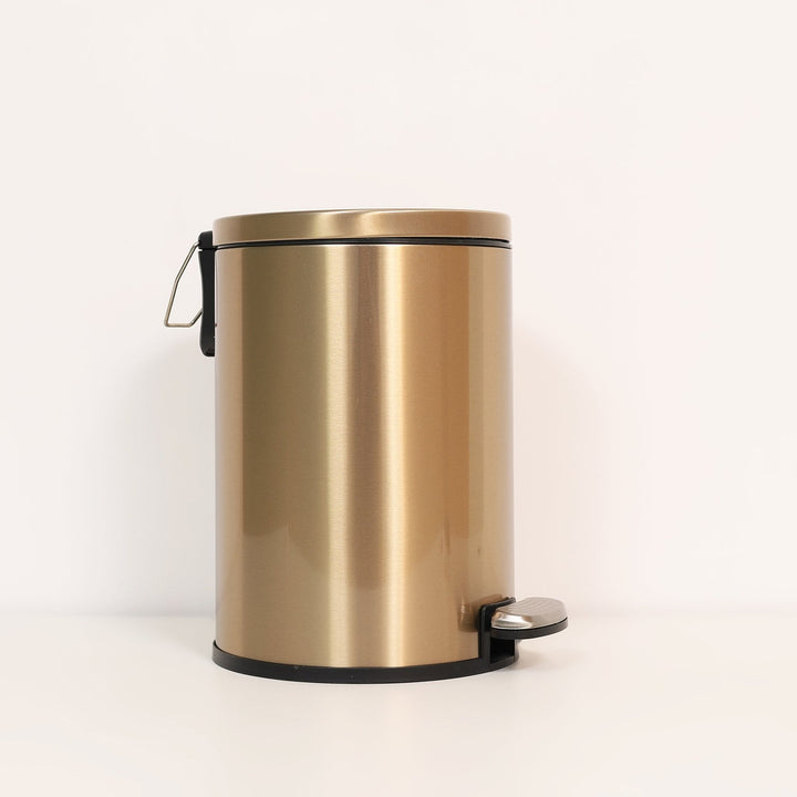 European Pedal Ss Trash Can | Soft Close Dustbin | Gold