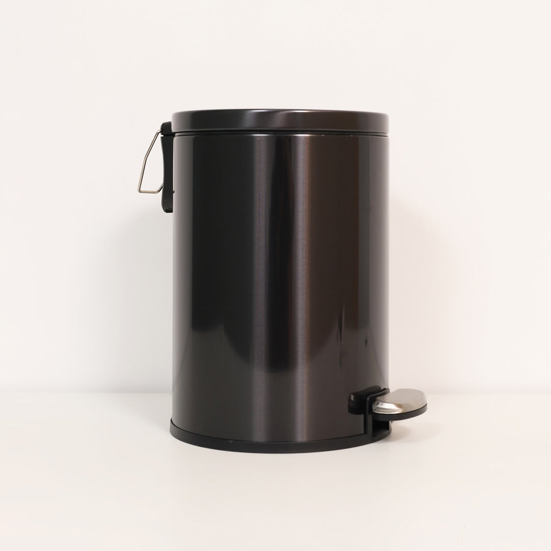 European Pedal Ss Trash Can | Soft Close Dustbin | Black