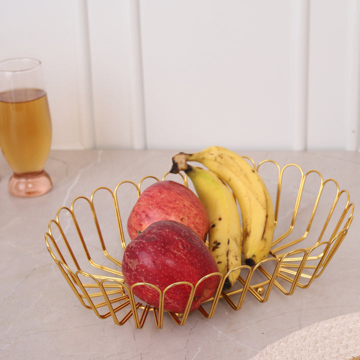 Wire Metal Basket - Gold