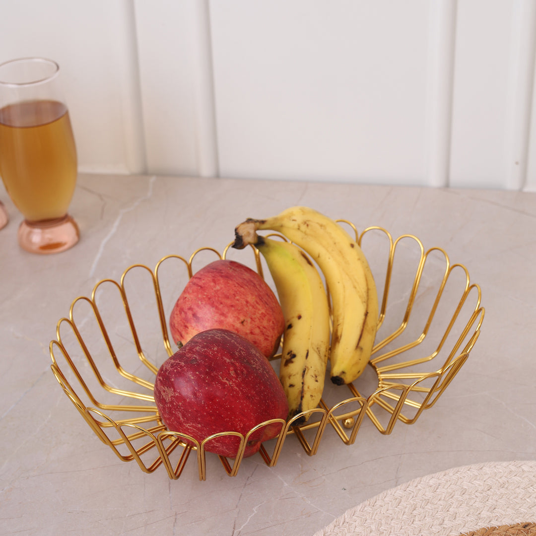 Wire Metal Basket - Gold