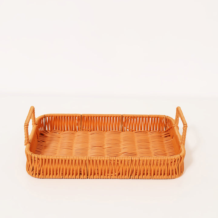 Rustic Handle Cane Tray