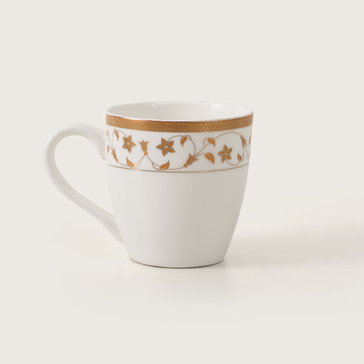 Royal Gold Floral Ceramic Tea Cup Set
