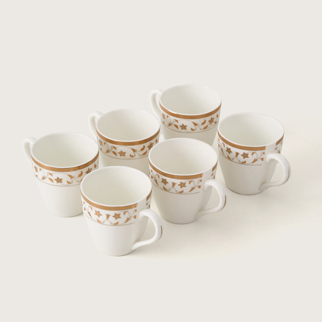 Royal Gold Floral Ceramic Tea Cup Set