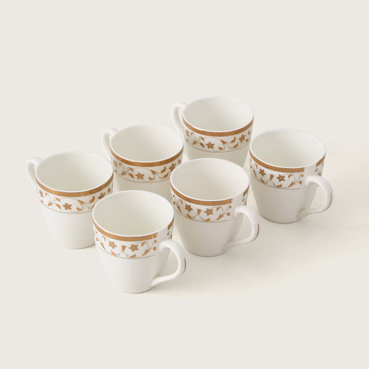 Royal Gold Floral Ceramic Tea Cup Set