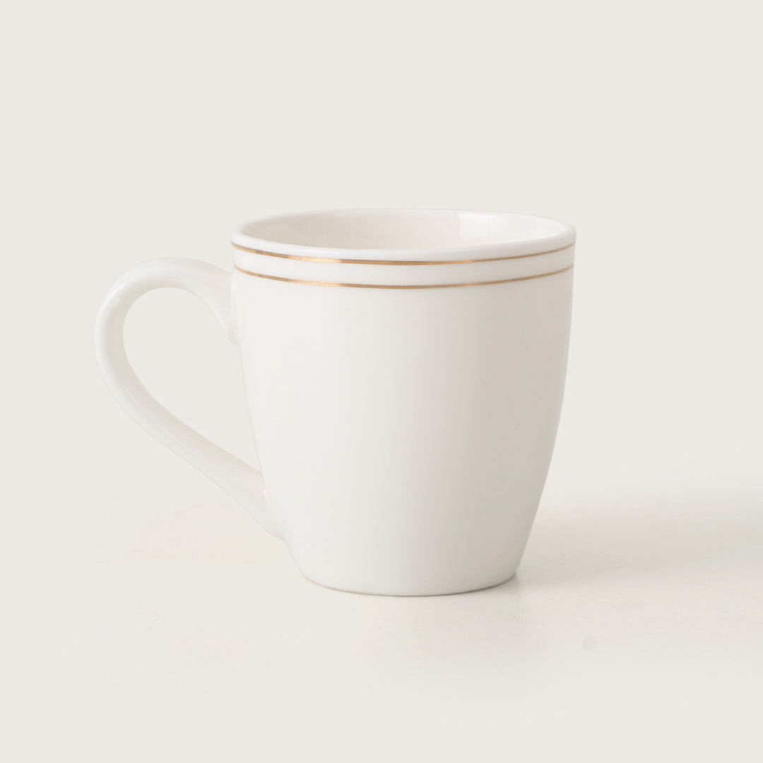 White Gold Trim Accent Tea cups