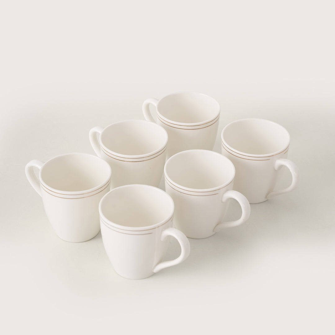 White Gold Trim Accent Tea cups