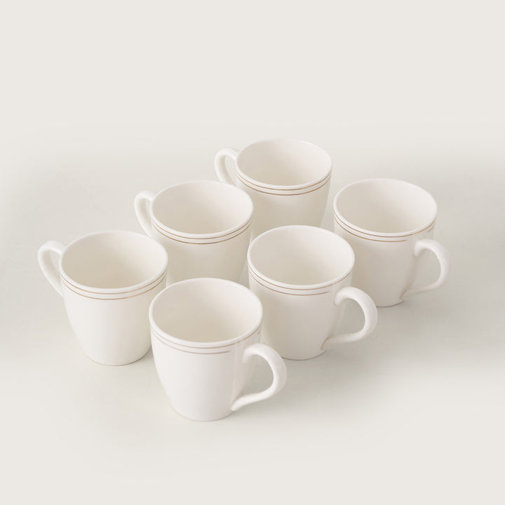 White Gold Trim Accent Tea cups