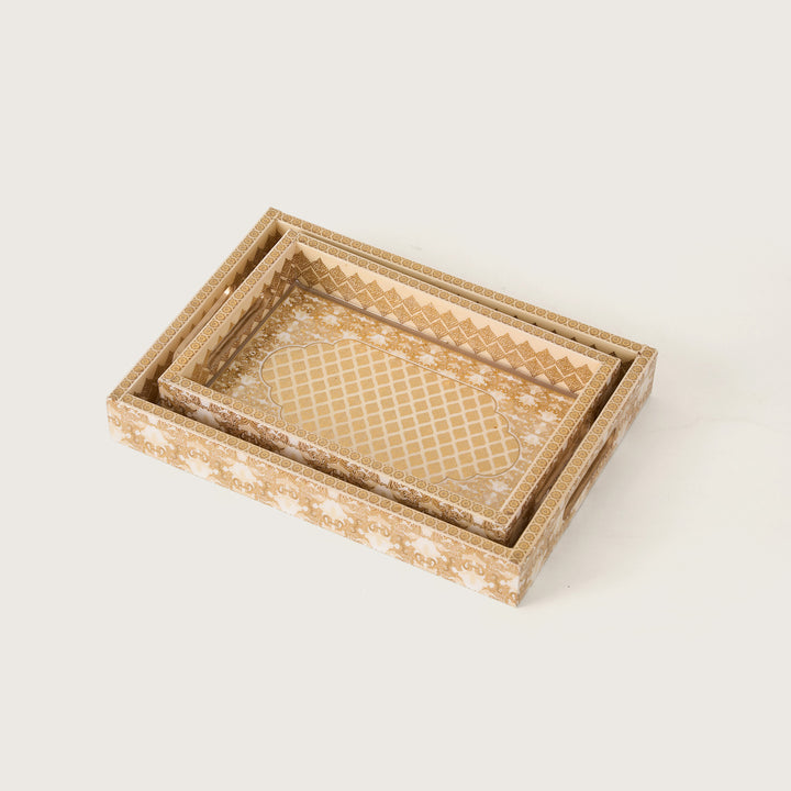 Traditional Lattice Nesting Serving Trays