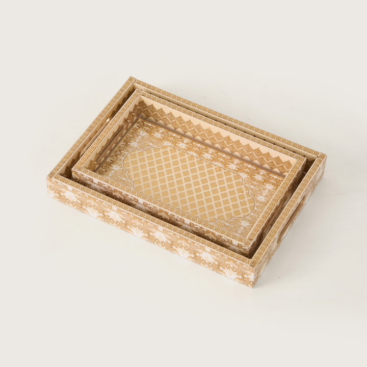 Traditional Lattice Nesting Serving Trays