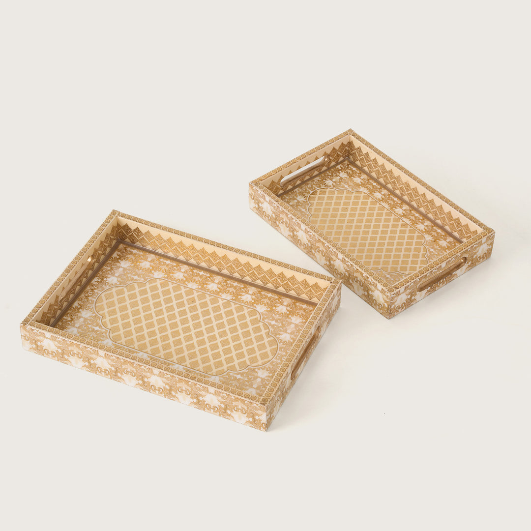 Traditional Lattice Nesting Serving Trays