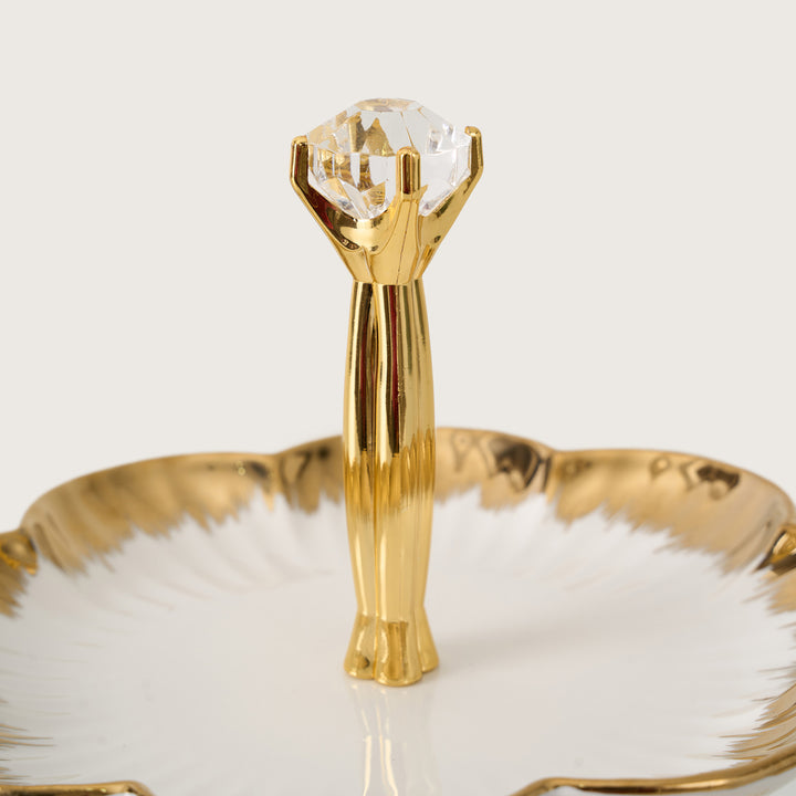 Gold Scalloped Cake & Dessert Stand