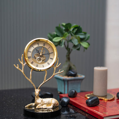 Gold Deer clock by Home 360
