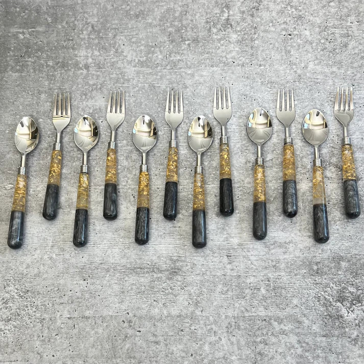 Dark Aureate - Cutlery Set of 12