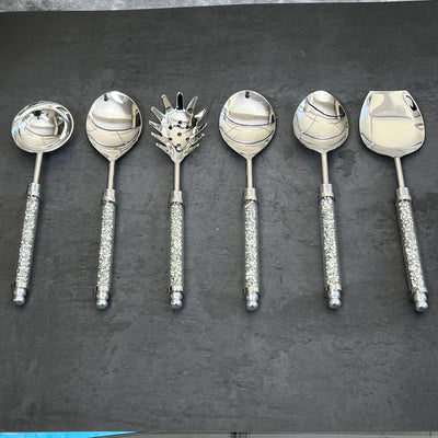 Lustrous Silver - Serving Spoon Set of 6