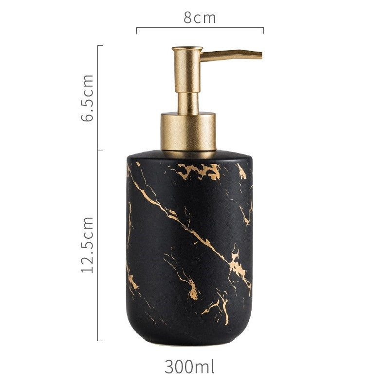 Marmo Collection Liquid Dispenser Black (300ml)