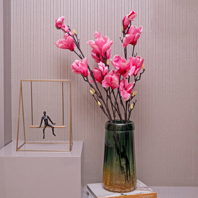 Pink decorative artificial flowers by Home 360