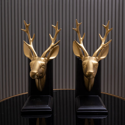 Gold deer bookends by Home 360