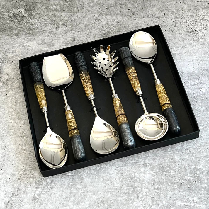Dark Aureate - Serving Spoon Set of 6