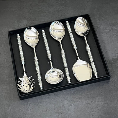 Lustrous Silver - Serving Spoon Set of 6