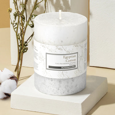 Scented Pillar Candle (Egyptian Cotton)