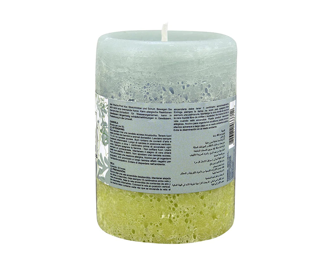 Scented Pillar Candle ( Eucalyptus & Kaffir Lime)
