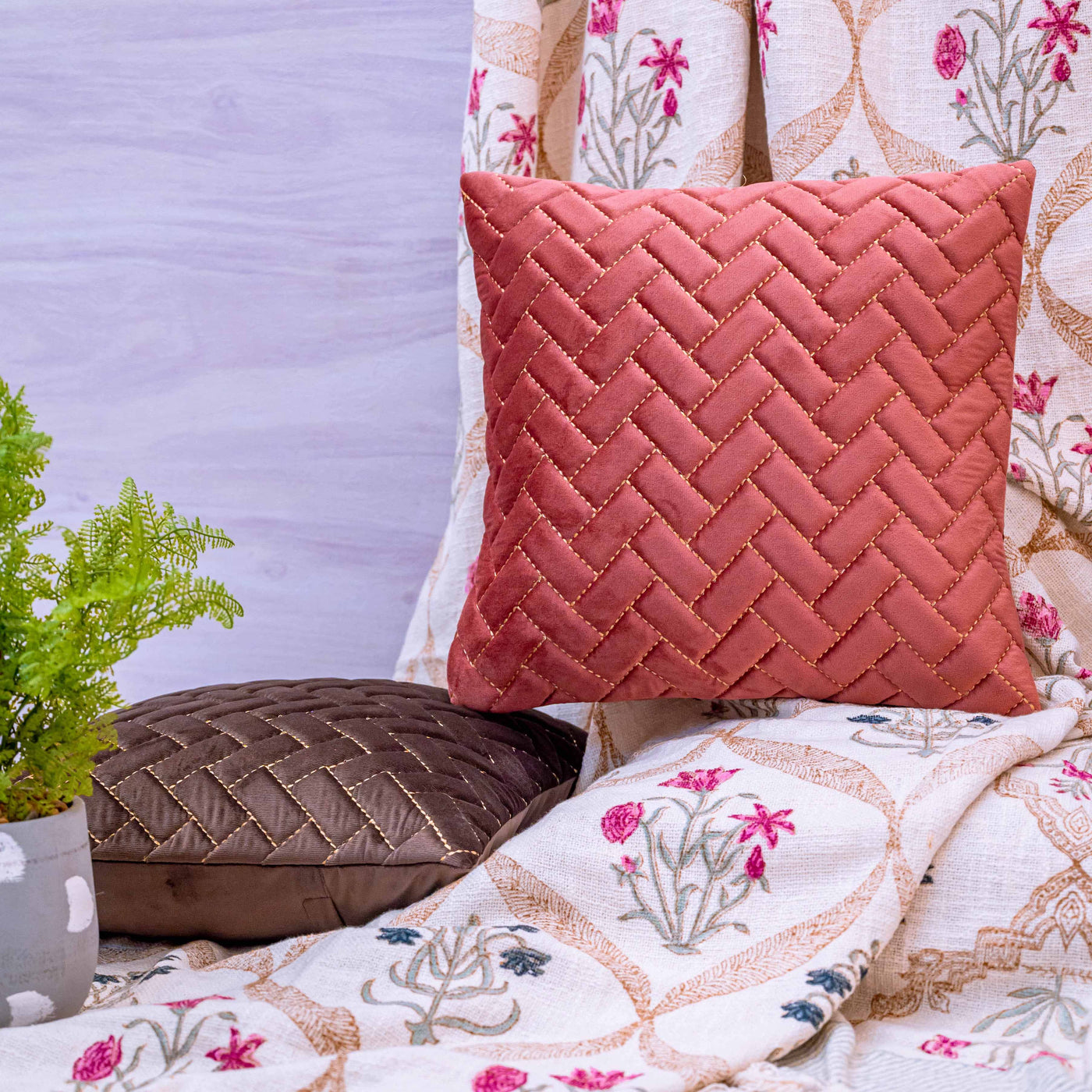 Pink cushion cover by Home 360