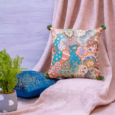 Sea green mandala cushion covers by Home 360