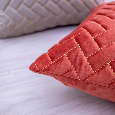 Pink textured cushion cover by Home 360