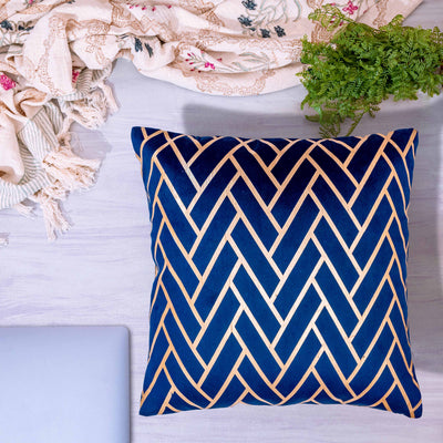 Navy blue cushion cover by Home 360