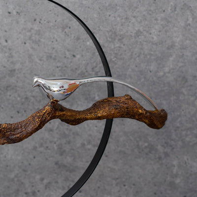 Silver birds in ring decorative piece by Home 360