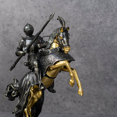 Knight and horse decorative statue by Home 360